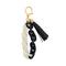 Blue Moon Studio™ Black & White Chain Link Bag Charm with Tassel